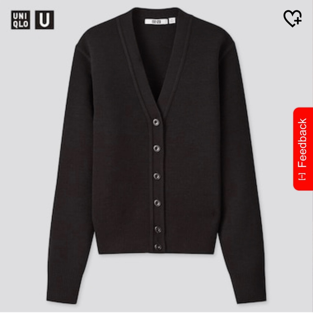 UNIQLO Women U Merino Blend V Neck Cardigan